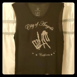 Hot Topic LA Bones Muscle Tank